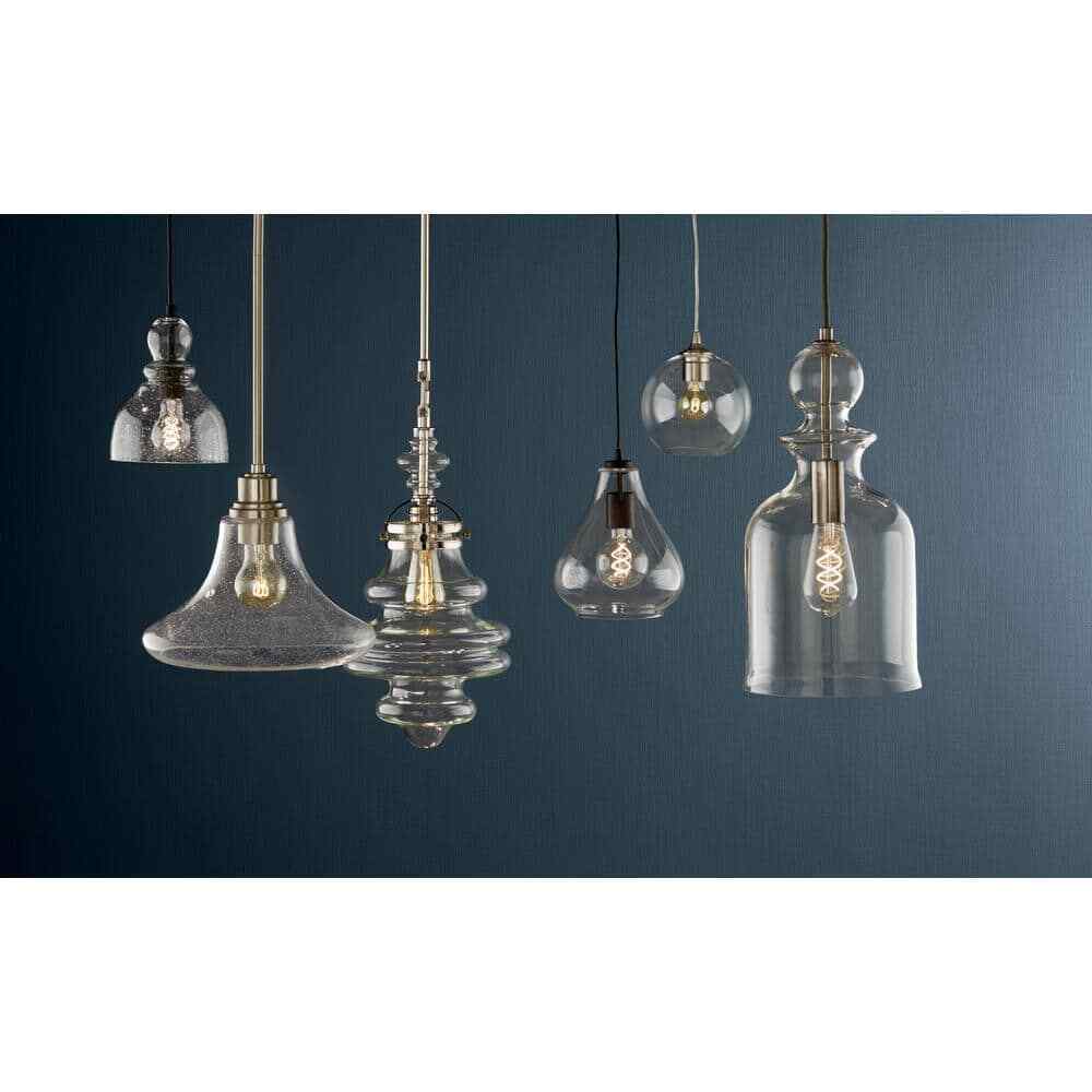 Home Decorators Collection 8.38 in. 1-Light Brushed Nickel Pendant