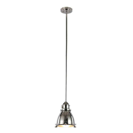 Bel Air Lighting Performance 1-Light Polished Nickel Mini Pendant Light Fixture