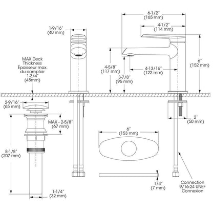 KEENEY Belanger Single Hole Single-Handle Bathroom Faucet with Drain Assembly