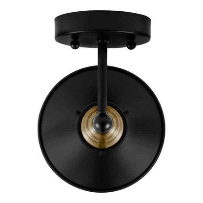 Hampton Bay Glenhurst Black and Brass Industrial Farmhouse Indoor Wall Sconce