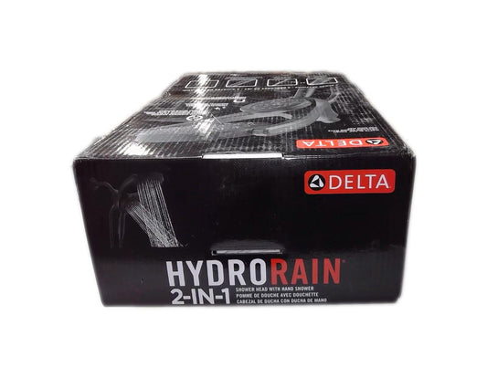 Delta HydroRain 6 in. Wall Mount Dual Shower Heads in Matte Black