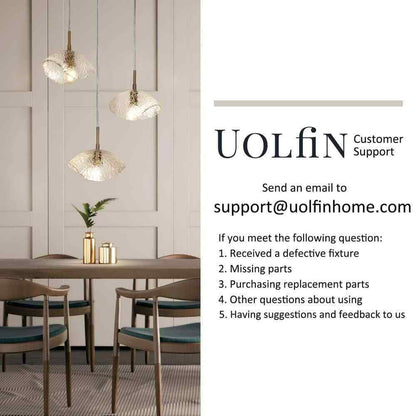 Uolfin Mid-Century Powder Room Vanity Light Bar 34.2 in. 5-Light