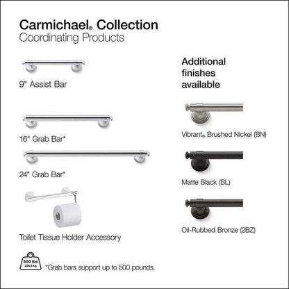 KOHLER Rubicon 9 in. Grab Bar in Polished Chrome K-R27240-CP