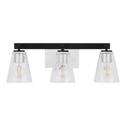 Home Decorators Westbrook 3-Light Matte Black Modern Bathroom Vanity Light