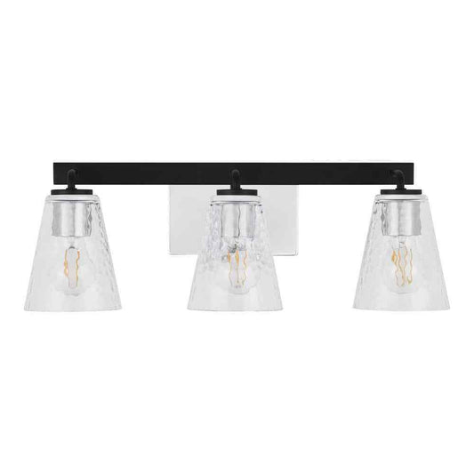 Home Decorators Westbrook 3-Light Matte Black Modern Bathroom Vanity Light