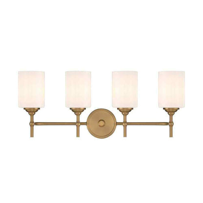 Home Decorators Ayelen 4-Light Matte Brass Modern Bathroom Vanity Light