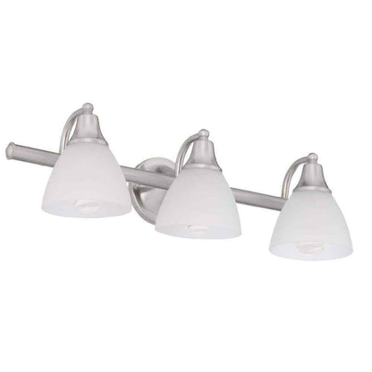 Globe Electric Estorial 3-Light Vanity  w/ Frosted Glass Shades Bath Set 5-Piece
