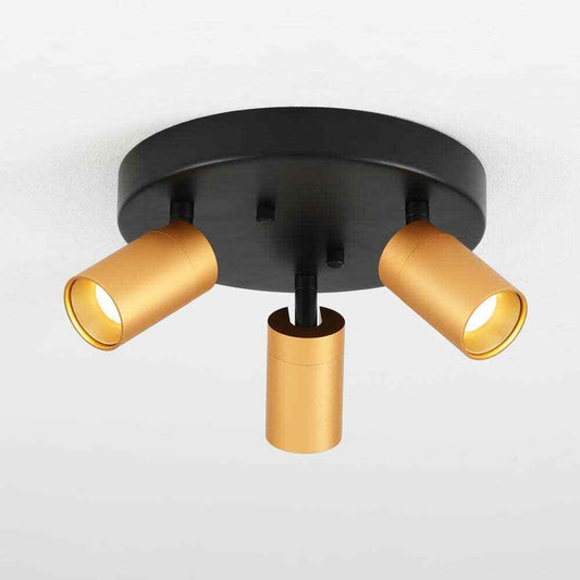 Vidalite Shura 9.8 in. 21-Watt 3-Bulb Gold Modern Integrated LED Flush Mount