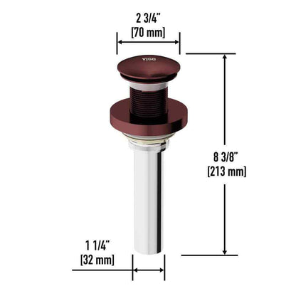 VIGO Vessel Bathroom Sink Pop-Up Drain and Mounting Ring in Oil Rubbed Bronze