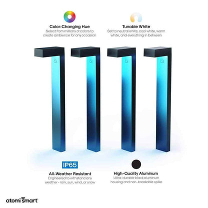 atomi Smart Wi-Fi Plug-In LED Path Light Starter Kit Smart Wi-Fi Control 4-Pack