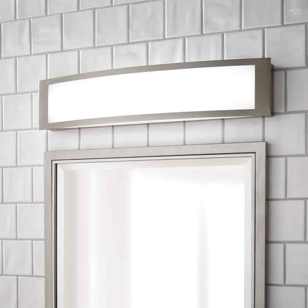 Hampton Bay Woodbury 24.5 in. Brushed Nickel Linear LED Vanity Light Bar