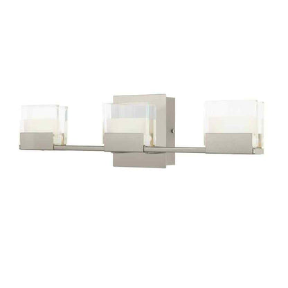 Home Decorators Collection 3-Light Brushed Nickel Integrated LED Light Bar