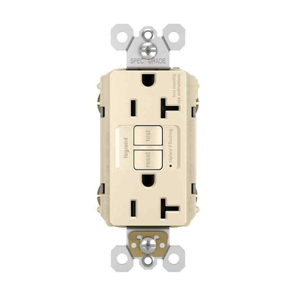 Legrand radiant 20 Amp 125-Volt Tamper Resistant GFCI Duplex Outlet Light Almond
