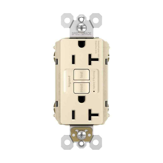 Legrand radiant 20 Amp 125-Volt Tamper Resistant GFCI Duplex Outlet Light Almond