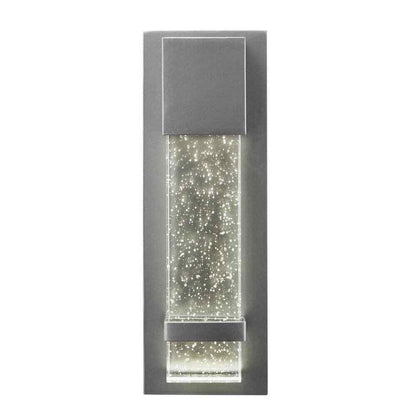 Hampton Bay Caroline Modern 1-Light Silver LED Outdoor Wall Lantern Sconce