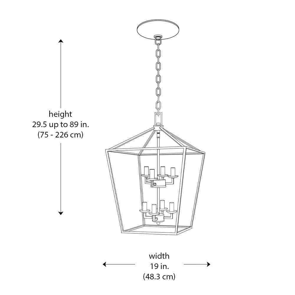 Home Decorators Weyburn 8-Light Brushed Brass Farmhouse Chandelier Light Fixture