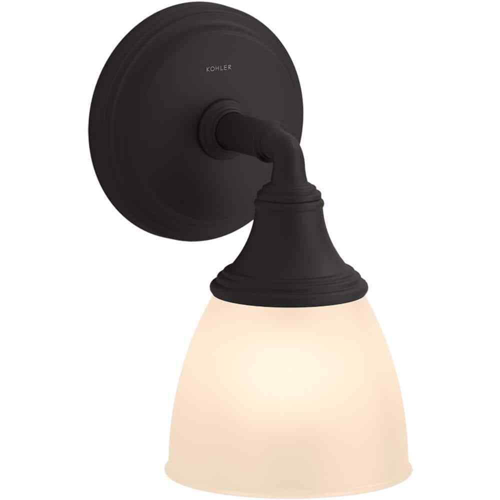KOHLER Devonshire 1 Light Matte Black Indoor Bathroom Wall Sconce LBNFJQ235W238