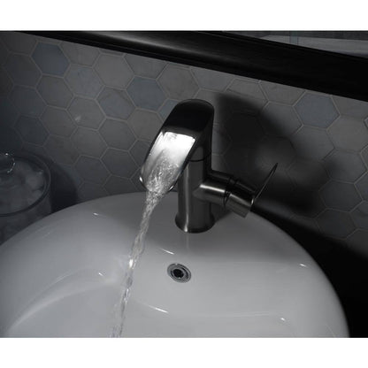 Tosca Single Hole 4 in. Single Slide Handle LED Bathroom Faucet