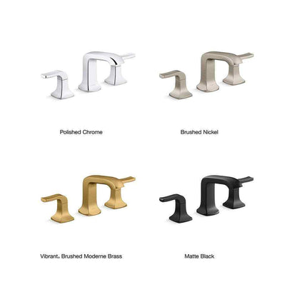 KOHLER Rubicon 8 in. Widespread Double Handle Bathroom Faucet in Brushed Nickel