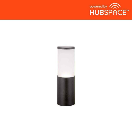 Hampton Bay Hartford Low Voltage Black LED Smart Outdoor Bollard Light
