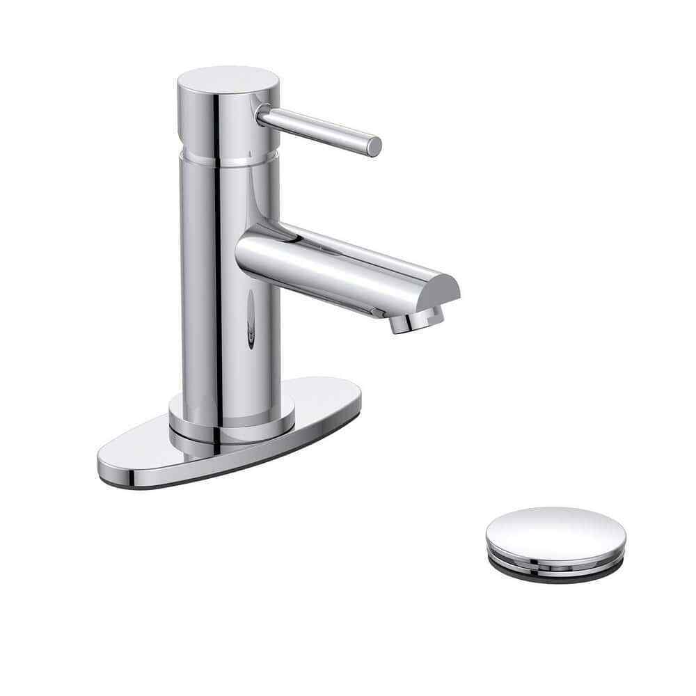 Cartway Single-Handle Single Hole Bathroom Faucet in Chrome