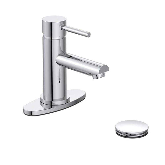 Cartway Single-Handle Single Hole Bathroom Faucet in Chrome