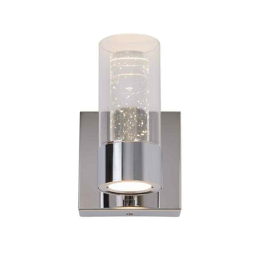 Artika Essence 4.3 in. 1-Light Chrome LED Wall Sconce Light Fixture for Bathroom