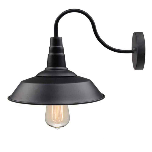 LNC Multi-functional 1-Light Black Gooseneck Indoor Wall Sconce LED Compatible