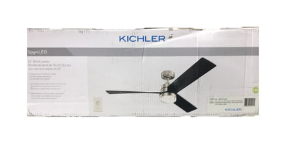 KICHLER Spyn 52 in. Integrated LED Indoor Anvil Iron  Ceiling Fan with Light Kit