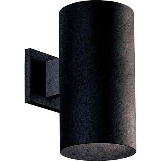 Progress Lighting Cylinder Black Modern Outdoor Wall Lantern Porch Light