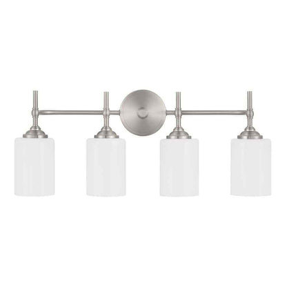 Home Decorators Ayelen 4-Light Brushed Nickel Modern Bathroom Vanity Light