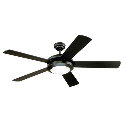 Westinghouse Comet LED 52 in. LED Matte Black Ceiling Fan with Light Fixture