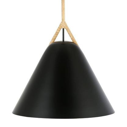 Light Society Kalix 14 in. 1-Light Black Pendant with Metal Shade LS-C402-BK