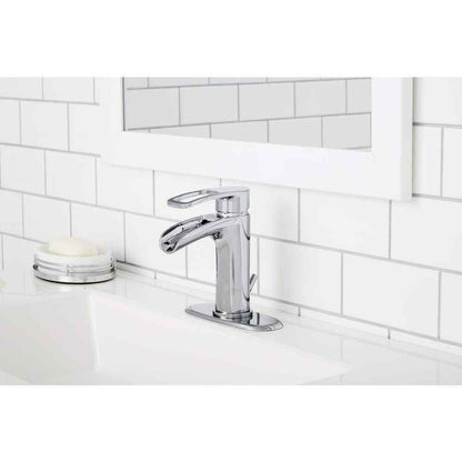 Glacier Bay Kiso Single Hole Single-Handle Low-Arc Bathroom Faucet in Chrome