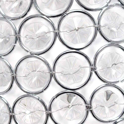 Elegant Designs 10.75 in. Chrome Elipse Crystal Cylindrical Uplight Table Lamp