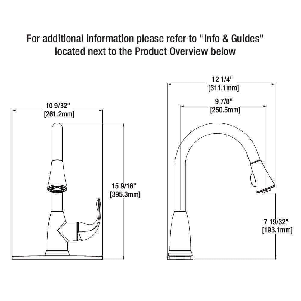 Glacier Bay Market Single-Handle Pull-Down Sprayer Kitchen Faucet