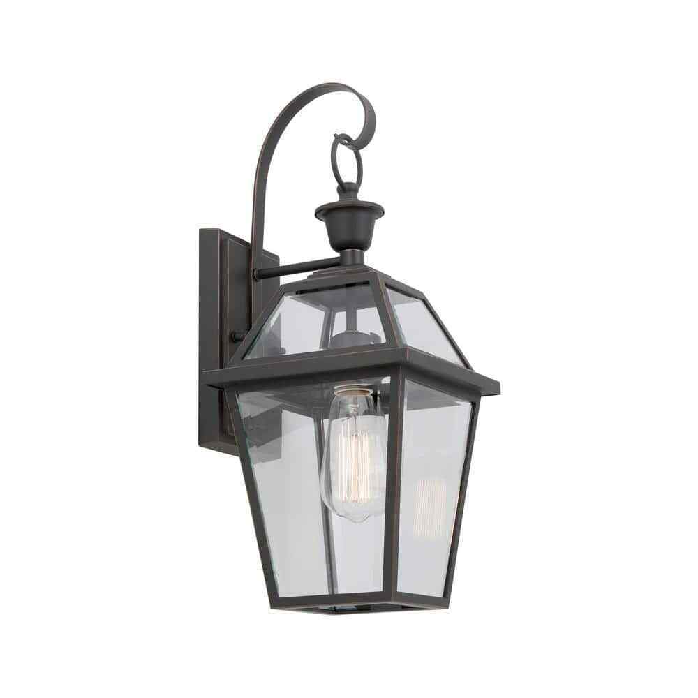 Luminosa Glenneyre 7-3/4''W Exterior Wall Lantern Bronze Finish Clear Glass