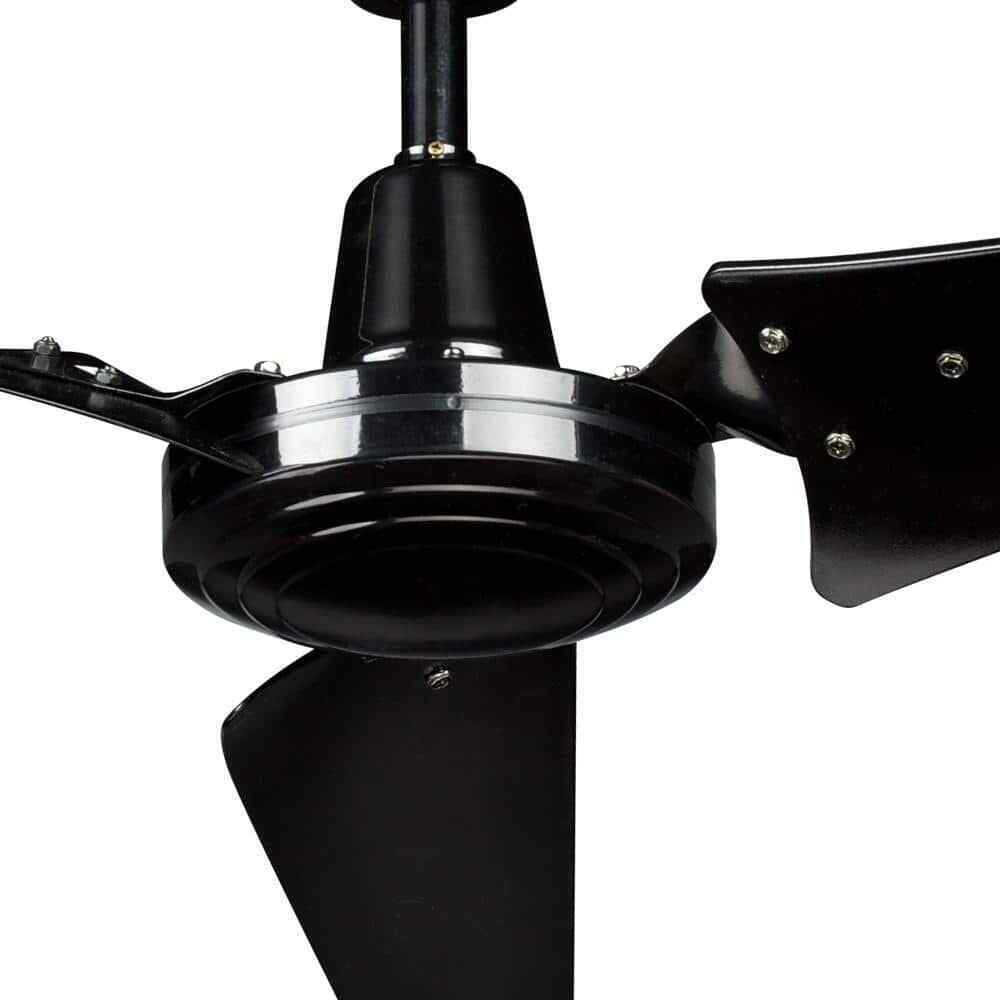 Hampton Bay Industrial 60 in. Indoor/Outdoor Black Ceiling Fan with Wall Control