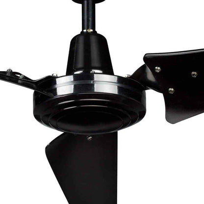 Hampton Bay Industrial 60 in. Indoor/Outdoor Black Ceiling Fan with Wall Control