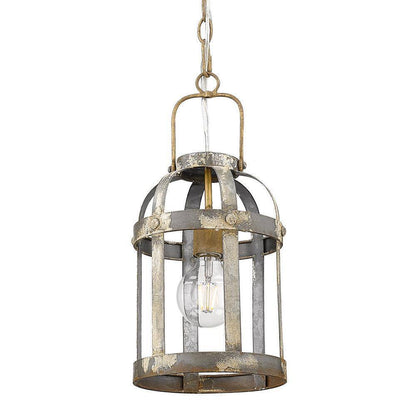 Golden Lighting Bavaria 1-Light Colonial Steel Lantern Pendant