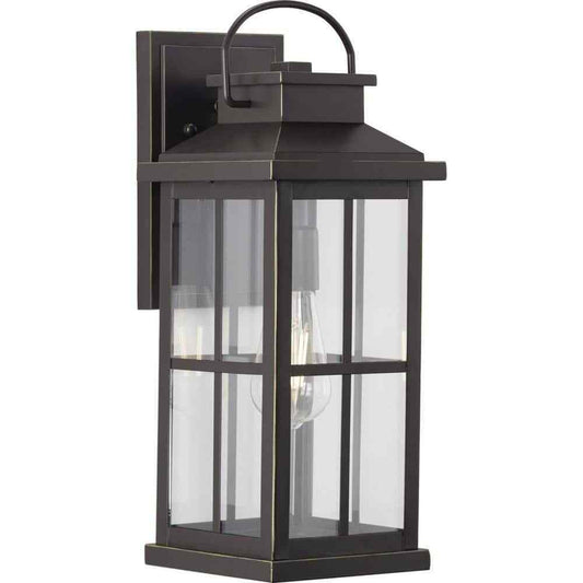 Progress Lighting Williamston 7 in. Antique Bronze Clear Glass Wall Lantern