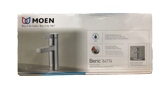 MOEN Beric Single Hole Single Handle Bathroom Faucet in Chrome 84774