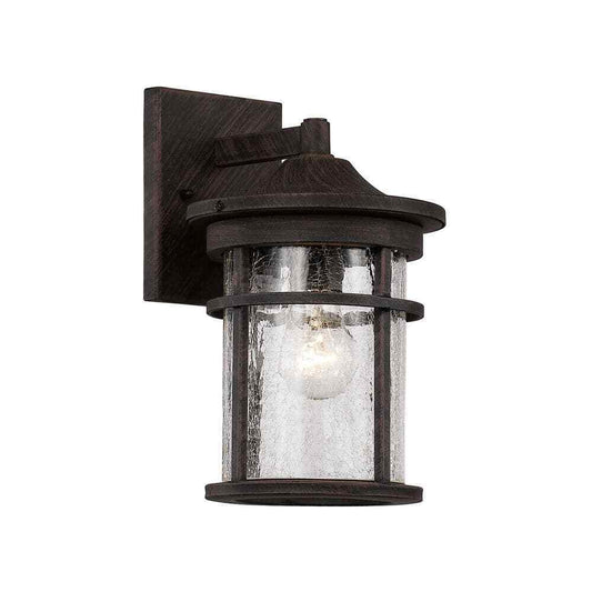 Bel Air Lighting Avalon 11 in. 1-Light Rust Outdoor Wall Light Fixture