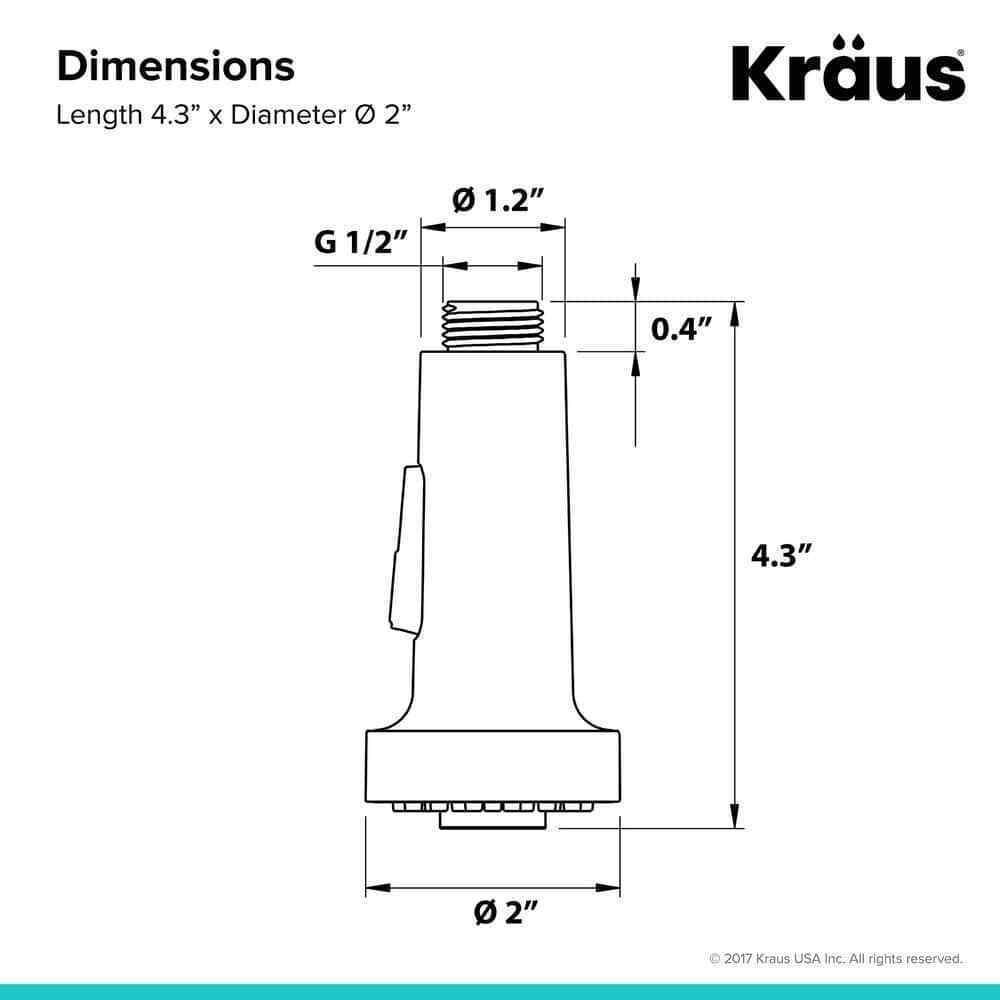 KRAUS Kitchen Faucet Spray Head in Chrome KFS-1CH