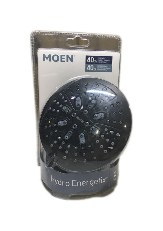 MOEN HydroEnergetix 8-Spray Patterns w/ 1.75 Wall Mount Shower Head Matte Black