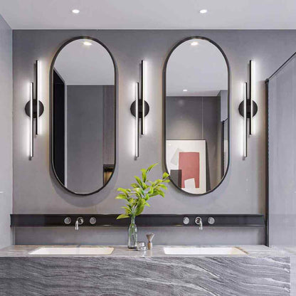 EDISLIVE Bourget Black Modern LED Bath Vanity Light Bar Wall Sconce