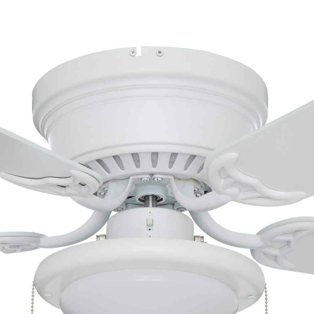 Hugger 44 in. LED Matte White Ceiling Fan AL383CP-MWH