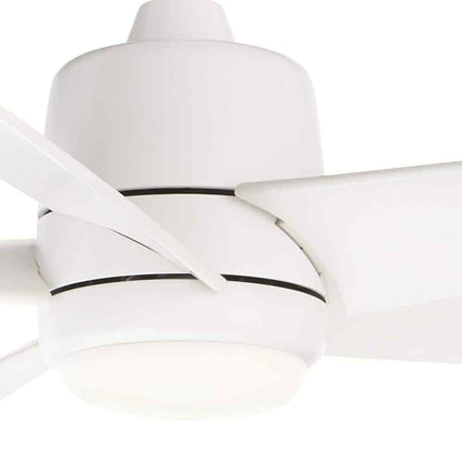 Hampton Bay Mena 54 in. White LED Indoor/Outdoor Matte White Ceiling Fan
