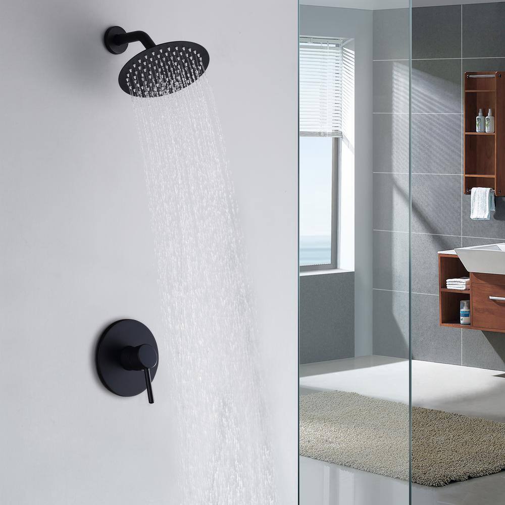SUMERAIN Single Handle 1-Spray Shower Faucet 1.8GPM Pressure Balance Matte Black