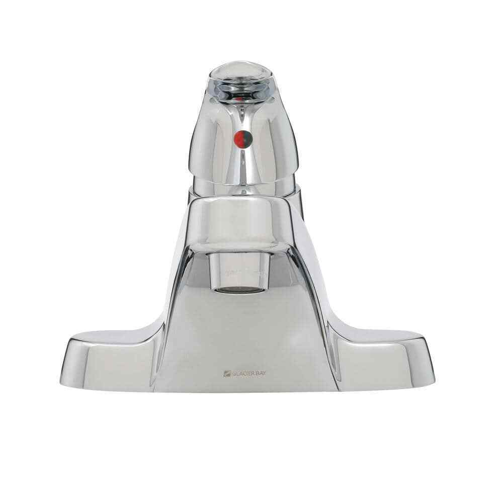 Glacier Bay Aragon 4 in. Centerset Low-Arc Bathroom Faucet in Chrome